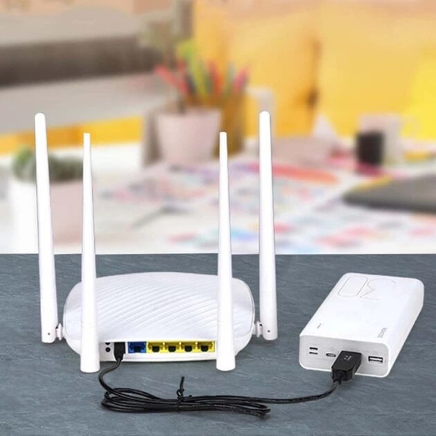 Кабель для роутера від повербанка USB 5V - DC 12V -5